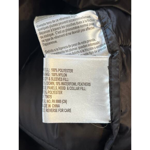 Michael Kors Black Puffer Coat Light Weight Down Fill Jacket Parka XL Women READ - Picture 12 of 16